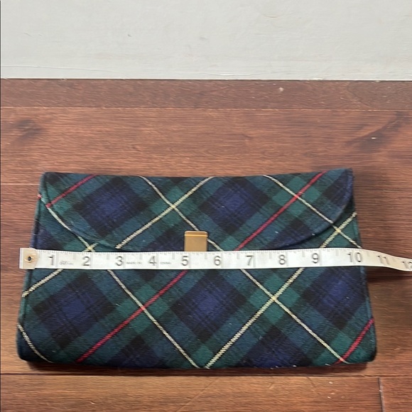Margret Smith Vintage Plaid Clutch with Gold Clasp - Picture 5 of 6